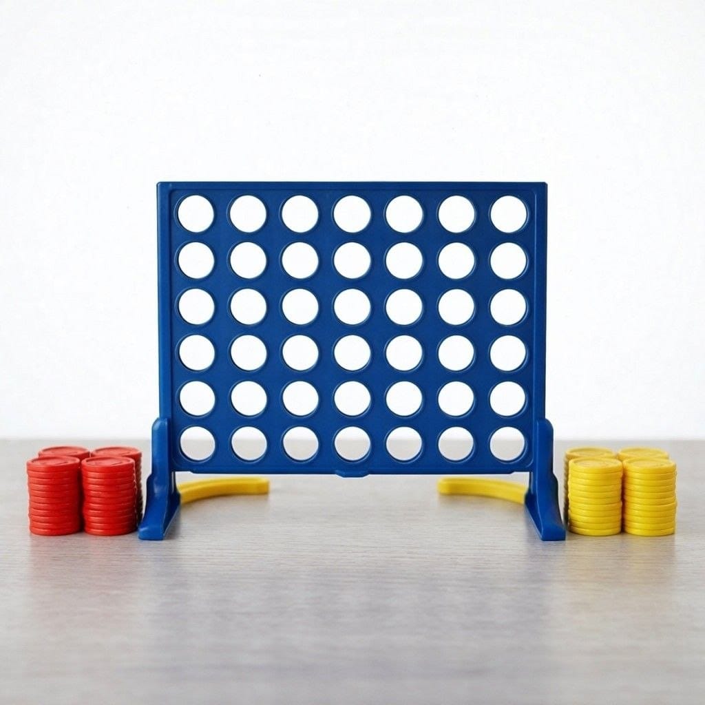 Connect Four game board with red and yellow chips